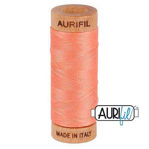 1 Aurifil Minispule 80wt in 88 Farben, hervorragend zum klöppeln, sticken, nähen, quilten, Patchwork geeignet.
