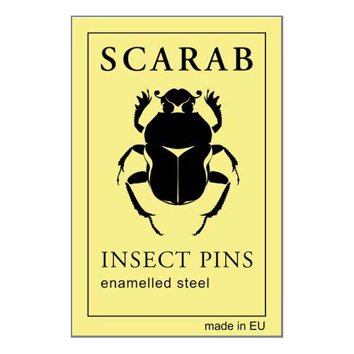Insektennadeln verschiedene Größen, in der Klöppelwerkstatt, klöppeln, Präparation von Insekten, Entomologiebedarf, sehr feine Stecknadeln, 0,25 - 0,65 x 38mm und 0.7 x 51mm, Bioform, SCARAB