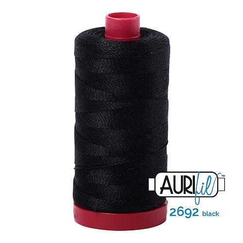 AURIFIl 12wt - Farbe 2692 schwarz, in der Klöppelwerkstatt erhältlich, zum klöppeln, stricken, stricken, nähen, quilten, für Patchwork, Handsticken, Kreuzstich bestens geeignet.