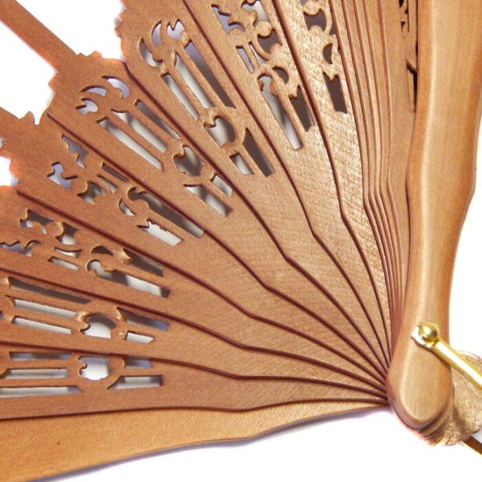 Fächer Modell Sevilla und Brief Torchonfächer, 1 Fächergestell in der Holzart Peral, in der Klöppelwerkstatt erhältlich, Abanico, Klöppeln
