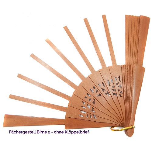 Fächergestell Modell 2 Birne - Klöppelwerkstatt, Das Gestell wurde in Spanien hergestellt. Holzart: Birne, Breite der Spitze: 11 cm, klöppeln, Abanico