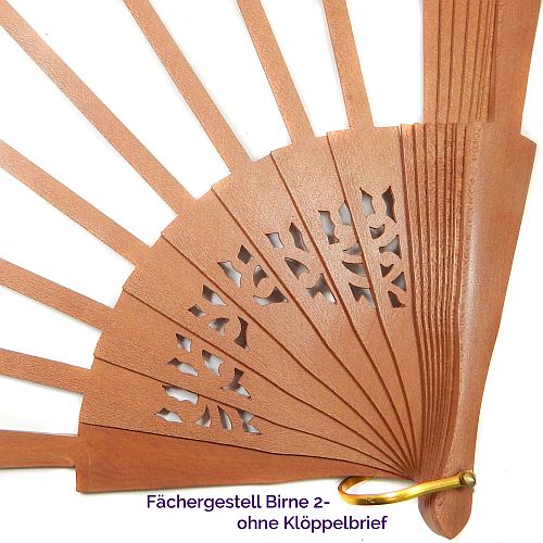 Fächergestell Modell 2 Birne - Klöppelwerkstatt, Das Gestell wurde in Spanien hergestellt. Holzart: Birne, Breite der Spitze: 11 cm, klöppeln, Abanico
