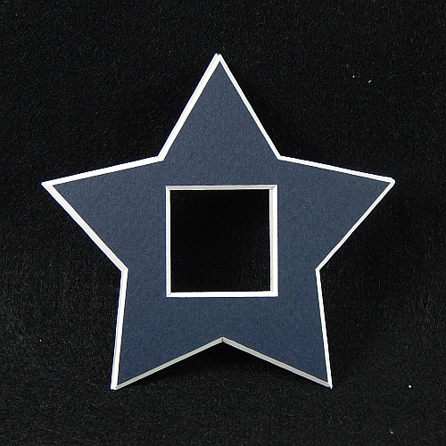 Deko-Passepartout Sterne in blau, in der Klöppelwerkstatt, klöppeln, sticken, Nadelspitze, Weihnachten