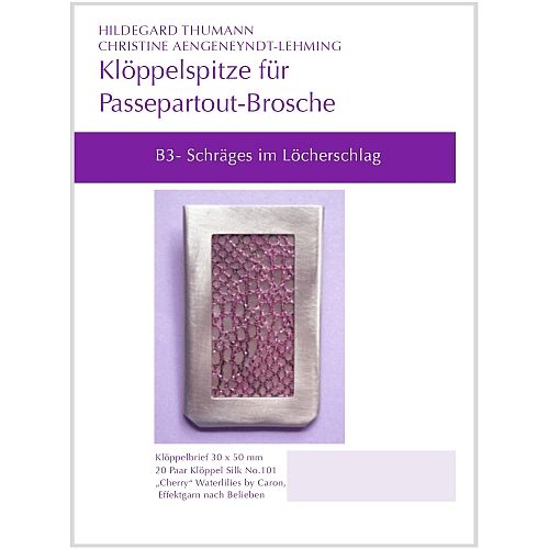 Klöppelbriefe für Brosche SL20 - Klöppelwerkstatt, 5 Klöppelbriefe entworfen für die diese schmale Version, die als Kettenhänger gemacht ist, klöppeln, Schmuck, Wechselrahmen, Spitze, B3