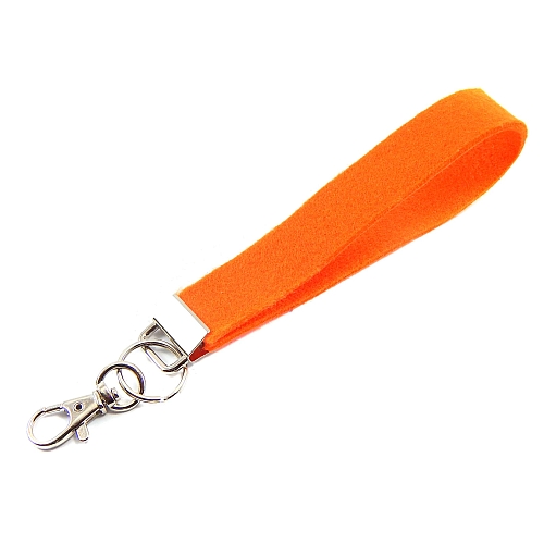 Schluesselanhänger Set Filz in orange 20 mm