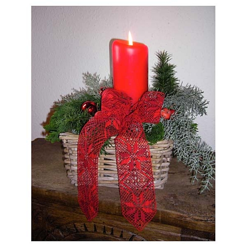 Weihnachtsschleife ~ Thumann/Aengeneyndt-Lehming, in der Klöppelwerkstatt, Torchon, Weihnachten, klöppeln