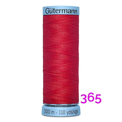 Gütermann Seide S303, Seidengarn auf der100m Spule Farbe 365, in der Klöppelwerkstatt erhältlich und sehr gut zum klöppeln, häkeln, quilten, nähen, für Patchwork und Kumihimo geeignet.