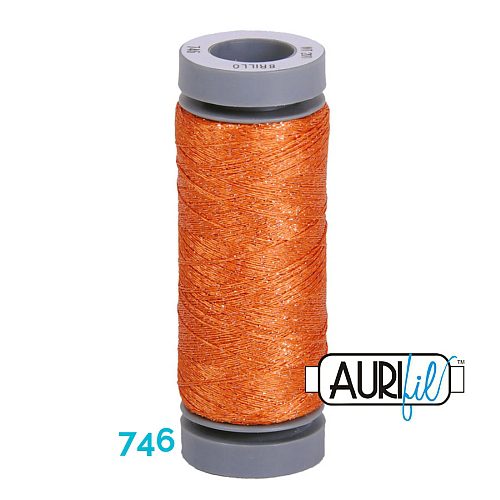 AURIFIL - Brillo - Glitzergarn Farbe Nr. 746, Effektgarn, Glitzergarn, Metallic, Stickgarn, in der Klöppelwerkstatt erhältlich