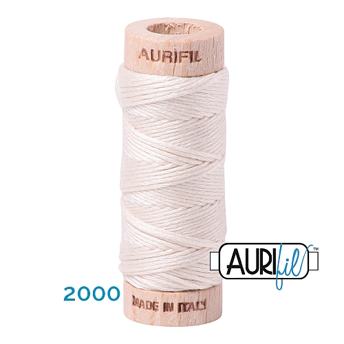 AURIFLOSS-Stickgarn, Farbe 2000 - Klöppelwerkstatt, Minispulen mit 4,3g, teilbares Baumwollgarn zum Sticken, Klöppeln, Nähen, Patchwork, ägyptische Baumwolle