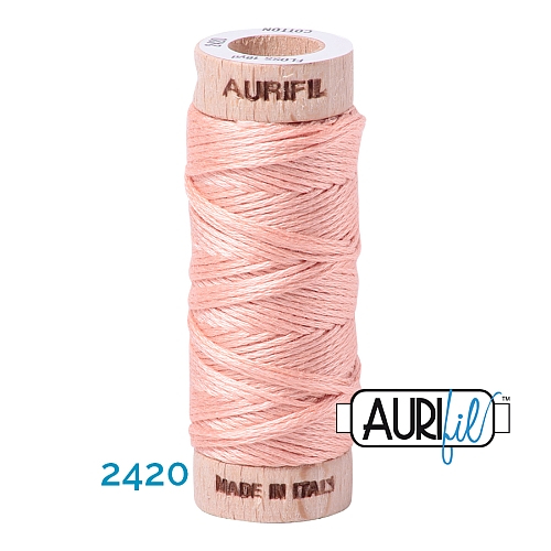 AURIFLOSS-Stickgarn, Farbe 2420 - Klöppelwerkstatt, Minispulen mit 4,3g, teilbares Baumwollgarn zum Sticken, Klöppeln, Nähen, Patchwork, ägyptische Baumwolle