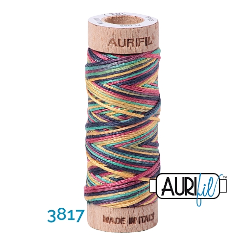AURIFLOSS-Stickgarn, Farbe 3817 - Klöppelwerkstatt, Minispulen mit 4,3g, teilbares Baumwollgarn zum Sticken, Klöppeln, Nähen, Patchwork, ägyptische Baumwolle