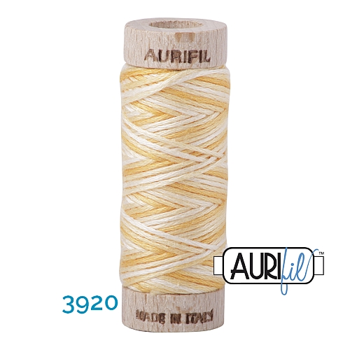 AURIFLOSS-Stickgarn, Farbe 3920 - Klöppelwerkstatt, Minispulen mit 4,3g, teilbares Baumwollgarn zum Sticken, Klöppeln, Nähen, Patchwork, ägyptische Baumwolle