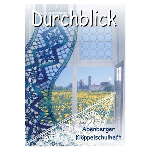 Durchblick - Klöppelschule Abenberg, in der Klöppelwerkstatt, 6 Spitzen für´s Fenster, teilweise mit Ecken oder als Bänder geklöppelt. Klöppeln, Torchon, Gardinen