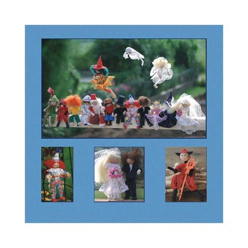 15 zauberhafte Figuren zwischen Tag und Traum ~ Christine Mirecki in der Klöppelwerkstatt, Hexe, Teufel, Engel, Robin Hood, usw., klöppeln