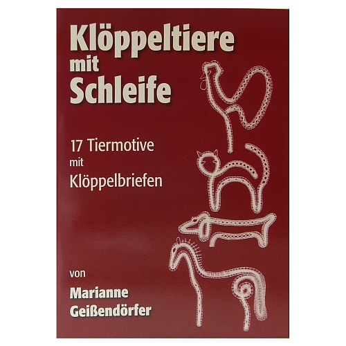 Klöppeltiere mit Schleife ~ Marianne Geißendörfer in Mailänder Technik, in der Klöppelwerkstatt erhältlich.