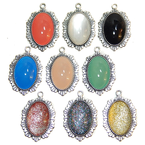 Anhänger Sonne oval mit Stein in verschiedenen Farben, zum klöppeln, in der Klöppelwerkstatt, Schmuck, Kette, klöppeln, Torchon