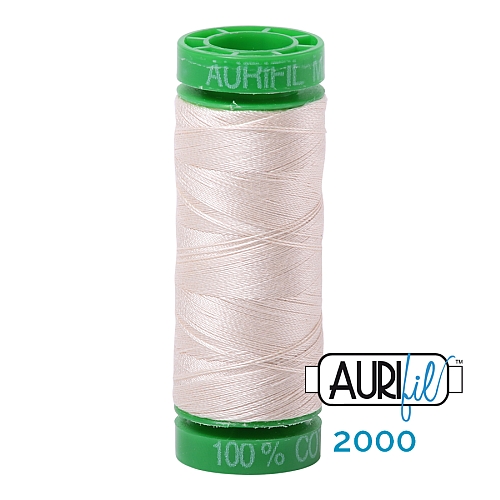 AURIFIl 40wt - Farbe 2000, 150mt, in der Klöppelwerkstatt erhältlich, zum klöppeln, stricken, stricken, nähen, quilten, für Patchwork, Handsticken, Kreuzstich bestens geeignet.