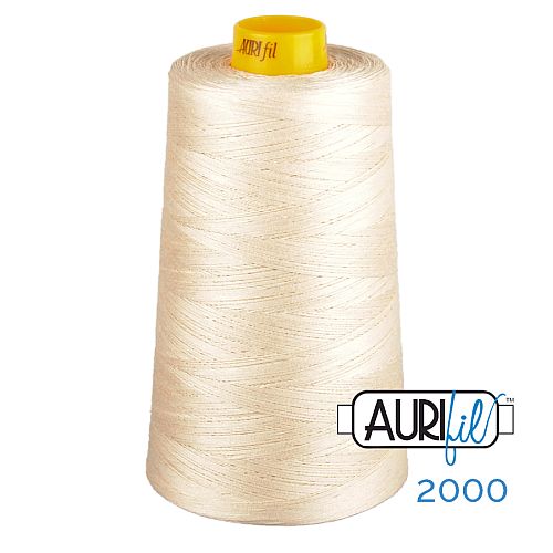 AURIFIL Forty3 Farbe 2000 - 140g Spule - Klöppelwerkstatt, 100% ägyptische mercerisierte Baumwolle, zum Klöppeln, Sticken, häkeln, Quilten, Maschinensticken