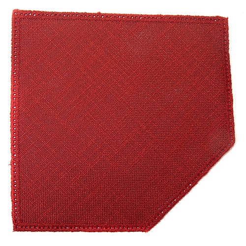 Anhäkelform Diamant, in der Farbe 9060 bordeaux-rot erhältlich in der Klöppelwerkstatt, häkeln, klöppeln, Lochranddeckchen