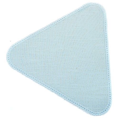 Anhäkelform Dreieck, in der Farbe blau 5022 erhältlich in der Klöppelwerkstatt, häkeln, klöppeln, Lochranddeckchen
