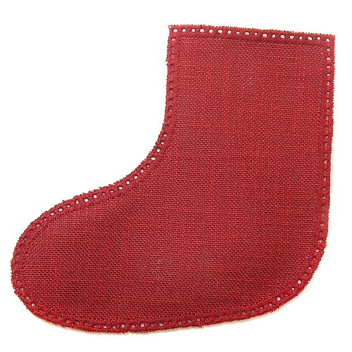 Anhäkelform Stiefel, in der Farbe 9060, bordeaux-rot, erhältlich in der Klöppelwerkstatt, häkeln, klöppeln, Lochranddeckchen