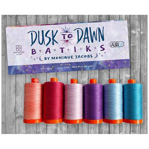 DUSK TO DAWN by Monique Jacobs - Klöppelwerkstatt,Aurifil Set mit 6 x 30g Spulen. Klöppeln, Patchwork, Quilten, Nähen, Häkeln, Occhi