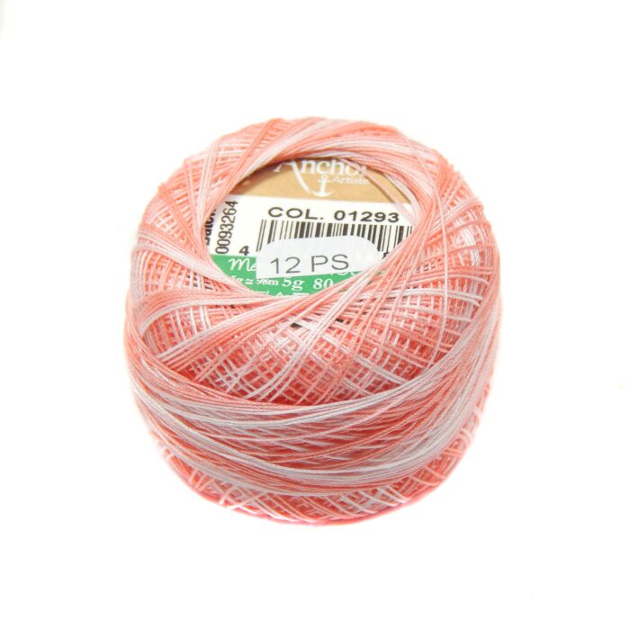 Anchor Spitzengarn 80 in der Farbe 1293 - Klöppelwerkstatt, doppelt gedrehte, mercerisierte ägyptische BW. Ideal zum Klöppeln, Quilten und Sticken