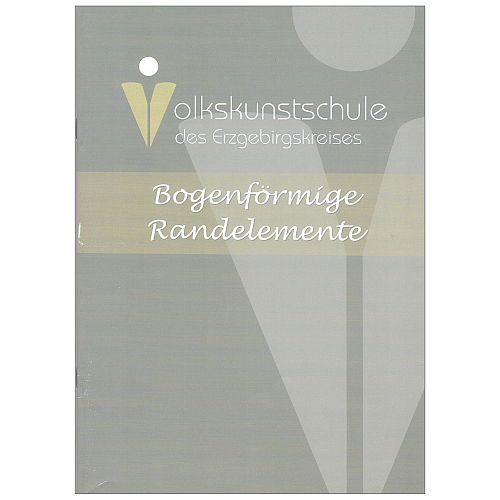 Bogenförmige Randelemente - VKS Erzgebirge, Step by Step Anleitung, in der Klöppelwerkstatt erhältlich, Technisches Handbuch klöppeln, Torchon, das Paddepootje, die Muschel, der Fächer, die Palme, Randelemente in der Torchonspitze