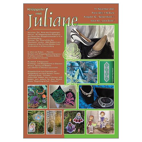 Klöppeln mit Juliane Heft 42, in der Klöppelwerkstatt, Klöppeln, Erzgebirgische Zeitschrift
