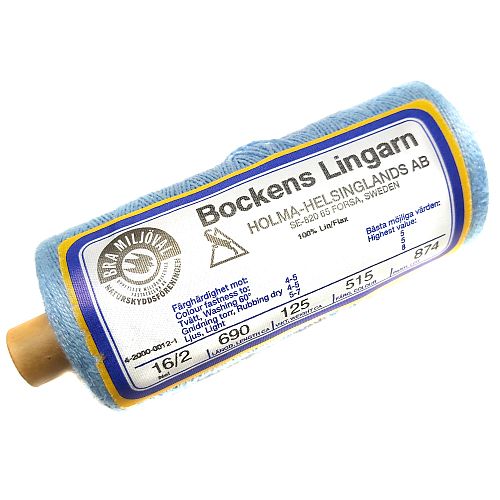 Bockens Leinengarn Nel 16/2 Farbe 515 in der Klöppelwerkstatt erhältlich, zum klöppeln, stricken, häkeln, für die Buchbinderei, Modellbau, Sticken, weben, für den Ebenseer Kreuzstich und historische Restaurationen, sehr gut geeignet.