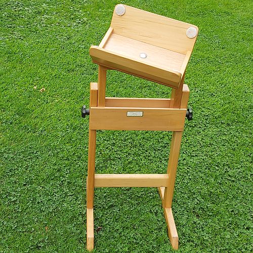 Klöppelständer, drehbar, Höhe verstellbar, Second Hand, klöppeln, Anfänger, in der Klöppelwerkstatt erhältlich, Zubehör