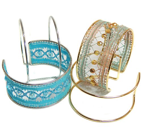 Metallrahmen Armband, für Schmuck, vergoldet, der silberne mit Miralloy veredelt, Klöppelwerkstatt, Armreifen,