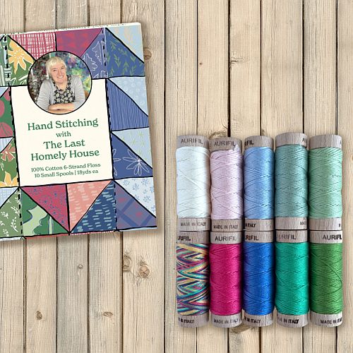 Handstiching with the last Homely House by Aurifil - Klöppelwerkstatt, Set mit 10 Spulen Aurifloss, Aurifloss, klöppeln Patchwork, Handquilten, Sticken