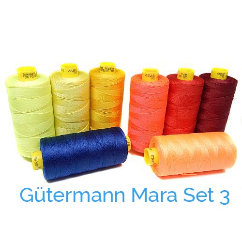 Gütermann Mara Set 3 - Klöppelwerkstatt, für den Klöppelbrief Sonne Mond 2406 - 100 % Polyester, zum klöppeln, nähen, für Leder, Freizeit