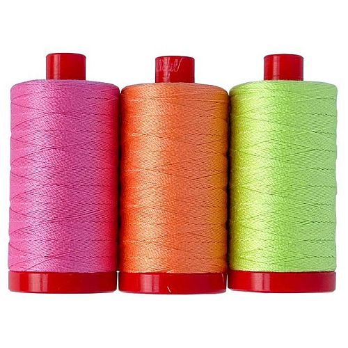 Neons 12wt by Tula Pink - by Aurifil, in der Klöppelwerkstatt, 3 Nonfarben Aurifil 50wt in limitierter Edition, klöppeln, quilten, Patchwork, Nähen, Nadelspitze