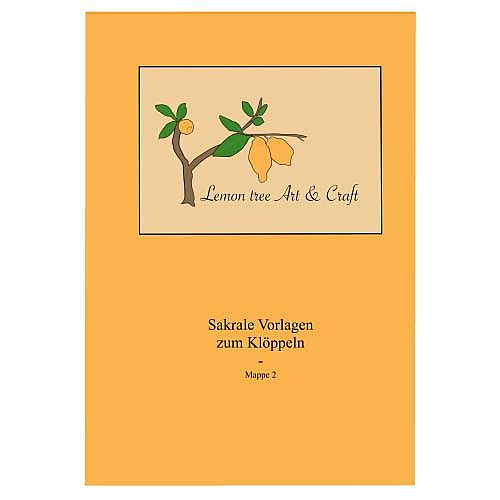 Sakrale Vorlagen zum Klöppeln Mappe 2 ~ Kathrin Weber - Klöppelwerkstatt, Mappe mit 6 Klöppelbriefe, Ginkoblatt, Kreuz, Taube, klöppeln, Kirche, Christliche Symbole