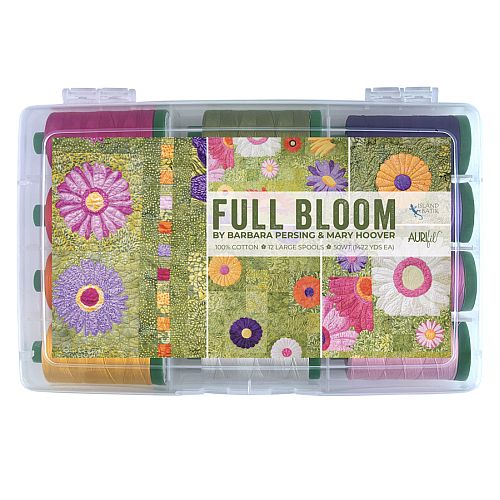 Full Bloom by Barbara Persing - Klöppelwerkstatt, Das Set enthält zwölf 30g Spulen Aurifil, in der Stärke 40wt, klöppeln, Quilten, Patchwork, nähen, Nadelmalerei