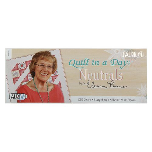Quilt in a Day by Eleanor Burns by Aurifil - Klöppelwerkstatt, Set 6 Spulen Aurifil in 4 Stärken erhältlich, Quilten, Patchwork, Nähen, klöppeln