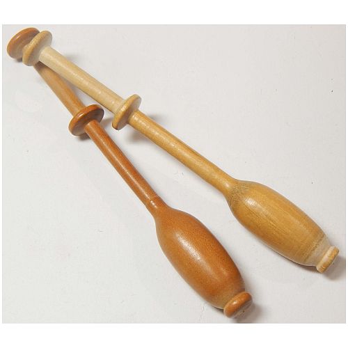 Torchon Klöppel 2 Farben- Second Hand - Köppelwerkstatt, Buchenholz, sehr glatt geschliffen, Größe 10cm x 1cm, klöppeln