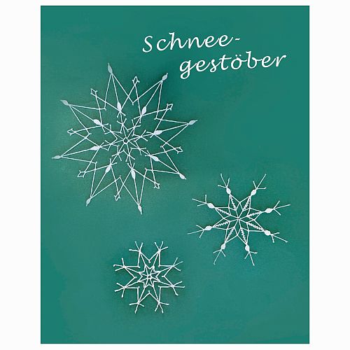 Schneegestöber ~ Volkskunstschule d. Erzgebirgskreises - Klöppelwerkstatt, 19 Klöppelbriefe für für Schneeflocken in unterschiedlichen Größen und Varianten, in der Klöppelwerkstatt, klöppeln, Weihnachten, Christmas