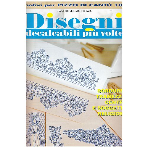 Pizzo di Cantu 183 - Second Hand - Klöppewerkstatt, - Mappe mit Klöppelspitzen zum Aufbügeln auf Klöppelpappe. Klöppelbriefe, eingeheftet auf Bügelpapier gedruckt, klöppeln, Italienische Spitze