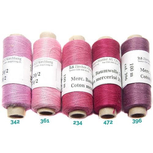 ZS Baumwolle 20-2 - Klöppelwerkstatt, 100 % merc. Baumwolle, in verschiedenen Farben, Second Hand, klöppeln, sticken, weben, Zürcher&Stalder