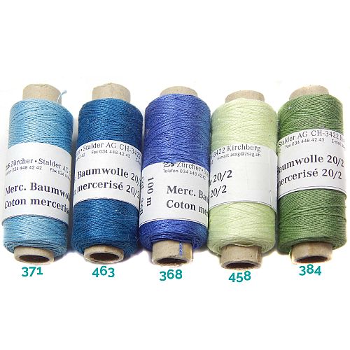 ZS Baumwolle 20-2 - Klöppelwerkstatt, 100 % merc. Baumwolle, in verschiedenen Farben, Second Hand, klöppeln, sticken, weben, Zürcher&Stalder