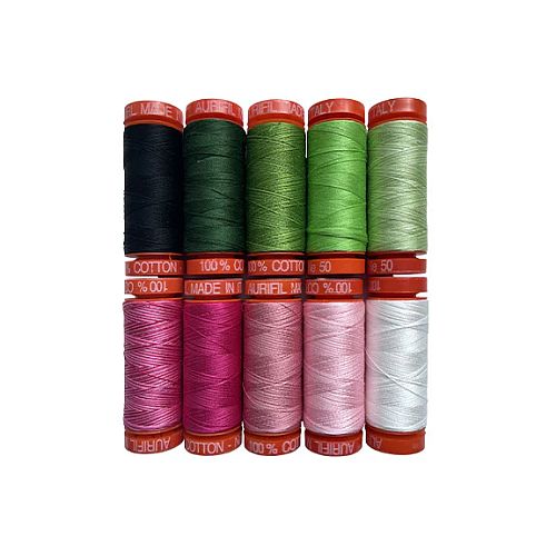 Good Together by Patrick Lose by Aurifil - Klöppelwerkstatt, Das Set enthält 10 kleine (4,3g) Spulen Aurifil, in der Stärke 28, 40, 50wt erhältlich, klöppeln, quilten, Patchwork, Nähen, Nadelspitze