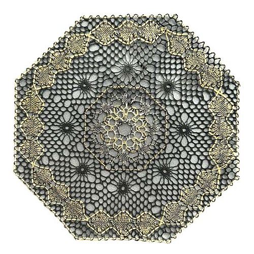 Klöppelbrief Achteck 2602 ~ M.L. Prinzhorn - Klöppelwerkstatt, ca.21 Paare, empf. Garne: Leinengarn Stärke Nel 35/2, klöppeln