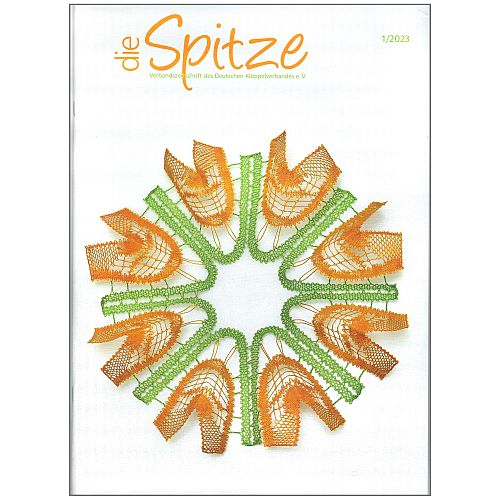 Die Spitze - Klöppelwerkstatt, eine Verbandszeitschrift, herausgegeben vom Deutschen Klöppelverband e.V., verschiedene gebrauchte Hefte, klöppeln, Heft 1-2023