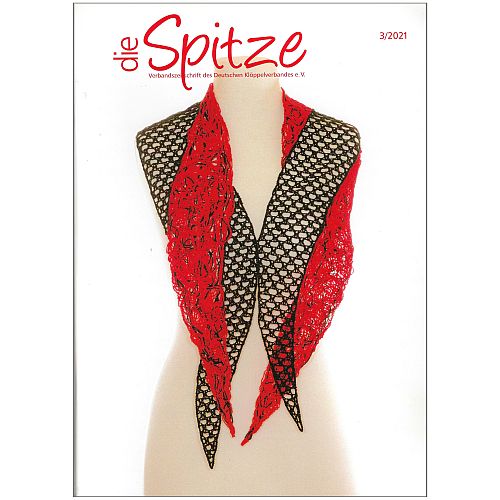 Die Spitze - Klöppelwerkstatt, eine Verbandszeitschrift, herausgegeben vom Deutschen Klöppelverband e.V., verschiedene gebrauchte Hefte, klöppeln, Heft 3-2021