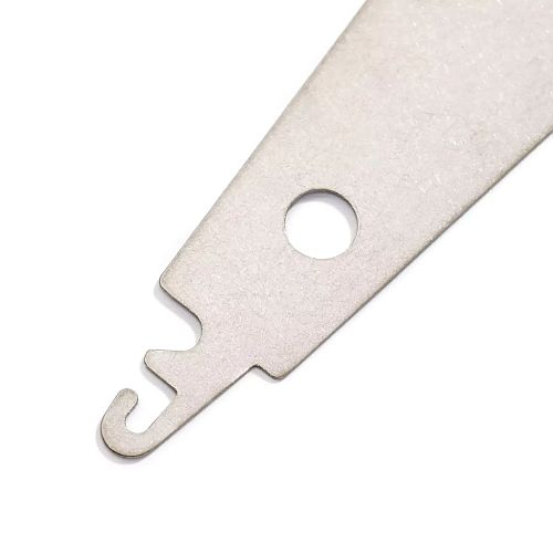 Prym-Nadeleinfädler für Sticknadeln, Einfädelhilfe für grobe Garne und Wolle bei Sticknadeln Aus rostfreiem Edelstahl gefertigt 2 verschieden große offene Haken zum Einfädeln, in der Klöppelwerkstatt erhältlich, Sticken, Häkeln