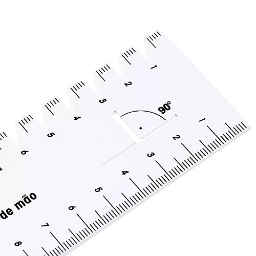 Prym Handmaß - Klöppelwerkstatt, Handliches Messwerkzeug, Zum direkten Arbeiten an der Nähmaschine, Anzeichenhilfe für 90°-Winkel, klöppeln, nähen, quilten, Patchwork