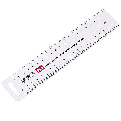 Prym Handmaß - Klöppelwerkstatt, Handliches Messwerkzeug, Zum direkten Arbeiten an der Nähmaschine, Anzeichenhilfe für 90°-Winkel, klöppeln, nähen, quilten, Patchwork
